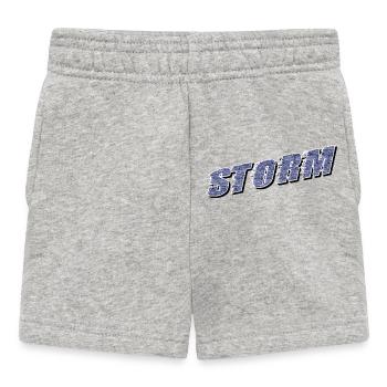 Réclamation STORM | Lettrage tempête - Short Bébé - gris chiné - Devant