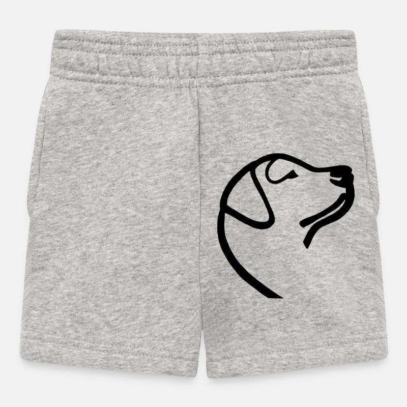 Esquisse du labrador noir - Short Bébé - gris chiné