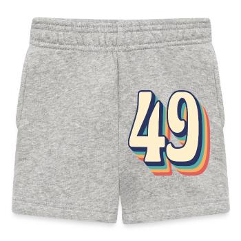 T-Shirt rétro Vintage numéro 49 quarante-neuf - Short Bébé - gris chiné - Devant