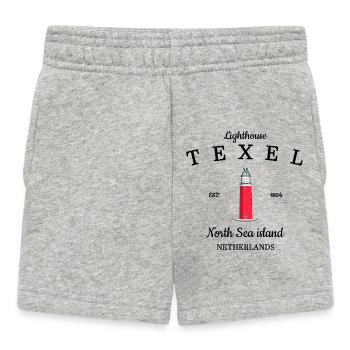 Texel, Nordseeinsel der Niederlande Zeichnung - Baby Shorts - Grau meliert - Vorne