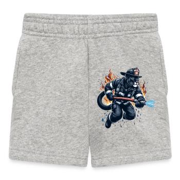 Pompier panthère Jaguar cadeau - Short Bébé - gris chiné - Devant