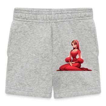 Ded Moroz Snegurotschka russischer Weihnachtsmann - Baby Shorts - Grau meliert - Vorne