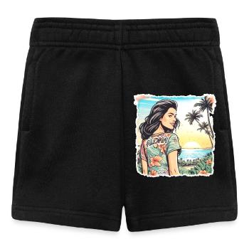 Aloha Mädchen - Baby Shorts - Schwarz - Vorne