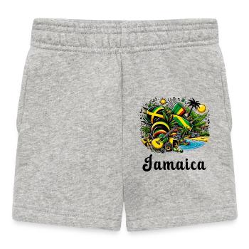 Jamaika Karibik Flaggen Design - Baby Shorts - Grau meliert - Vorne