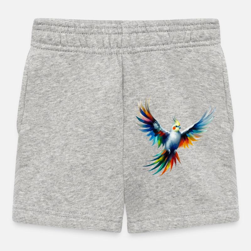 Nymphe arc-en-ciel (02) - Short Bébé - gris chiné