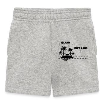 Island Isn’t land Wasser ist keine Insel Lustig. - Baby Shorts - Grau meliert - Vorne