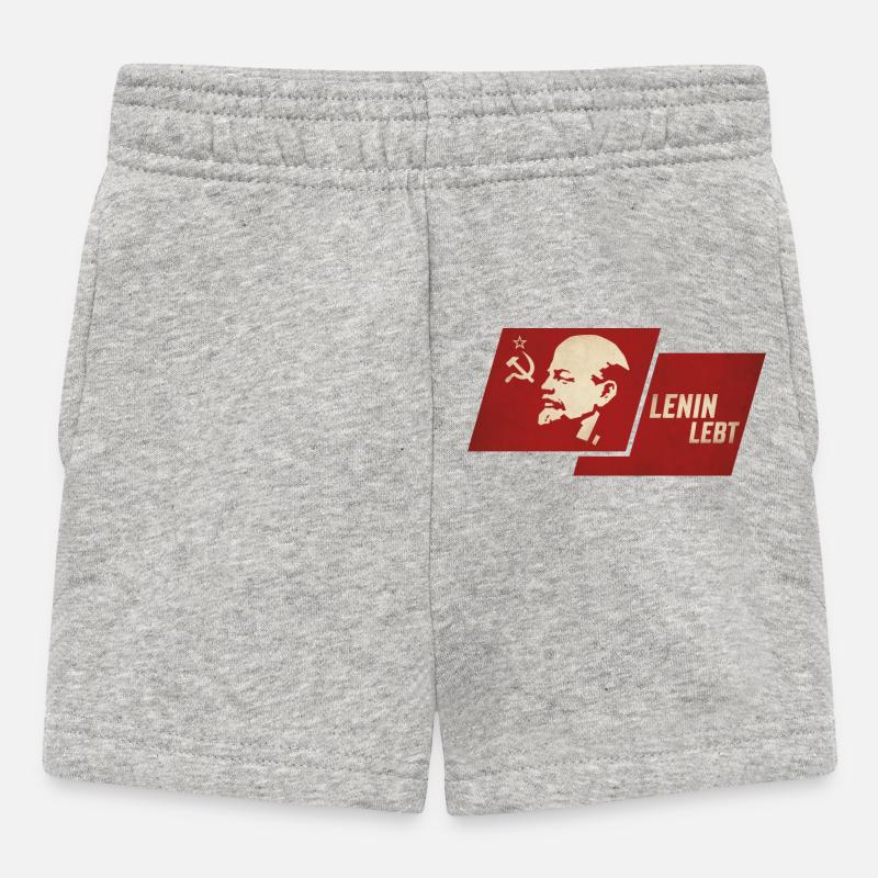 Drapeau de la vie de Lénine - Short Bébé - gris chiné