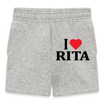 T-Shirt Ich liebe Rita T-Shirt Geschenkidee - Baby Shorts - Grau meliert - Vorne