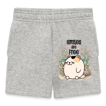 Smiles are Free - Baby Shorts - Grau meliert - Vorne