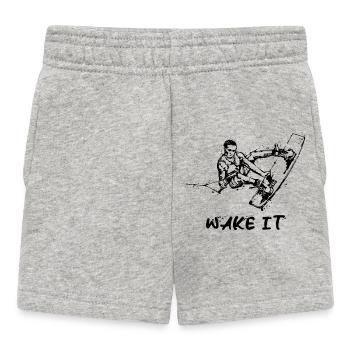 Surfing Statement Wakeboard Water Sports Wave - Baby Shorts - heather grey - Front