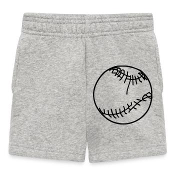 Balle de baseball - Short Bébé - gris chiné - Devant