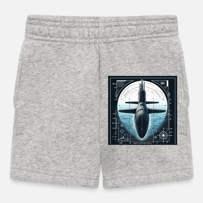 Sous-marin - Short Bébé - gris chiné