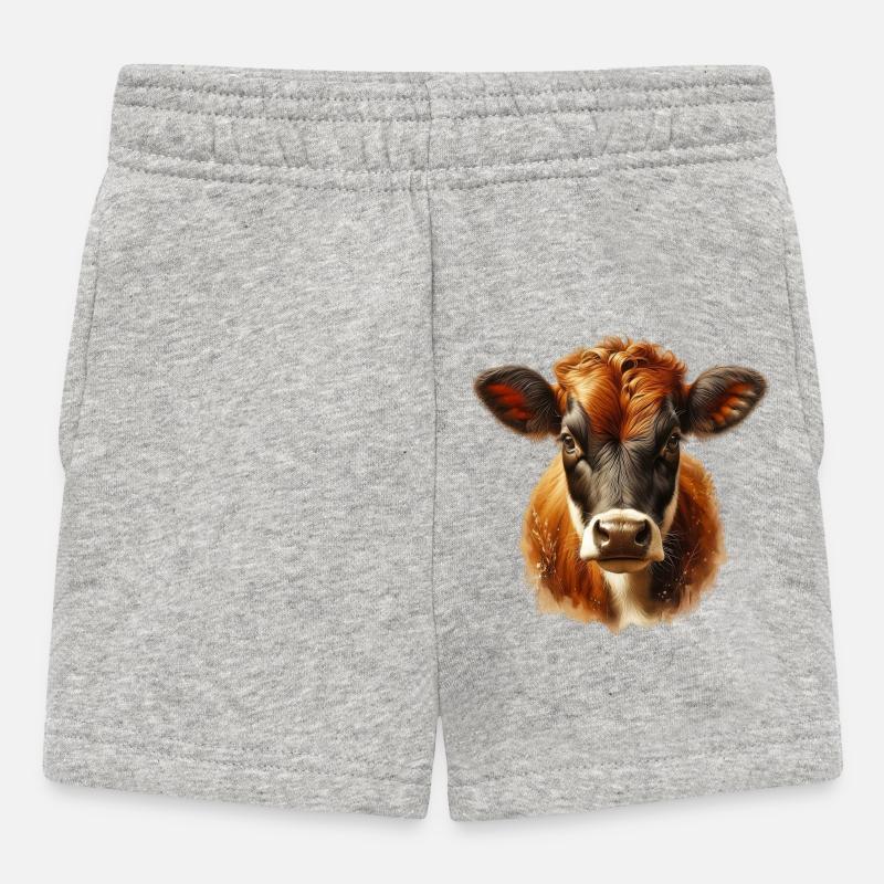 Vache - Short Bébé - gris chiné