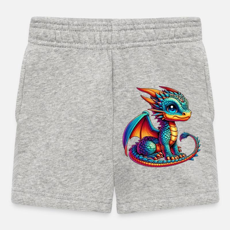Dragon - Short Bébé - gris chiné