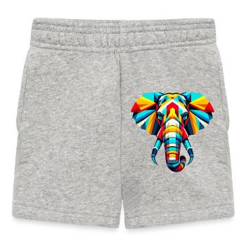 Elephant Pop Art - Baby Shorts - heather grey - Front