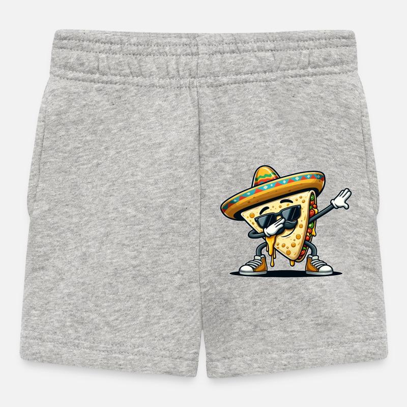 Quesadillas Essen Dabbing Mexiko - Baby Shorts - Grau meliert