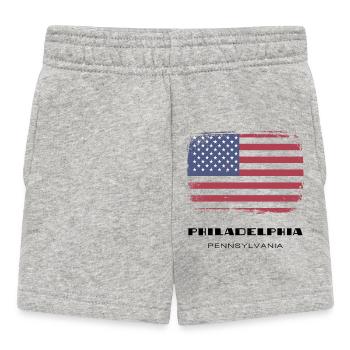 Philadelphia, Pennsylvania, USA - Baby Shorts - heather grey - Front