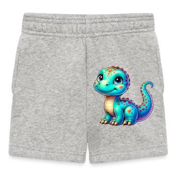 Dinosaur - Baby Shorts - heather grey - Front