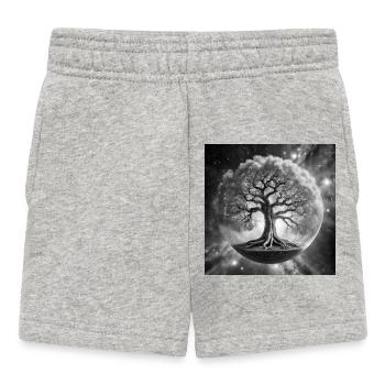 Der Kosmische Yggdrasil - Baby Shorts - Grau meliert - Vorne