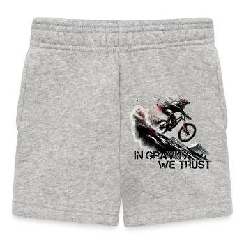 Downhill Gravity Trust MTB Gift - Baby Shorts - heather grey - Front