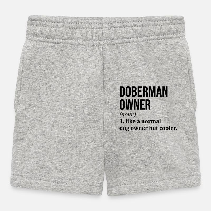 Doberman - Baby Shorts - heather grey