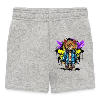 Kunst Strassenkunst Wildstyle Graffiti Zeichnen - Baby Shorts - Grau meliert - Vorne