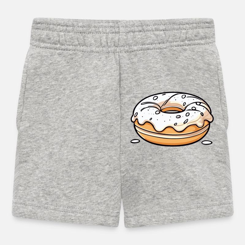 Beignet - Short Bébé - gris chiné