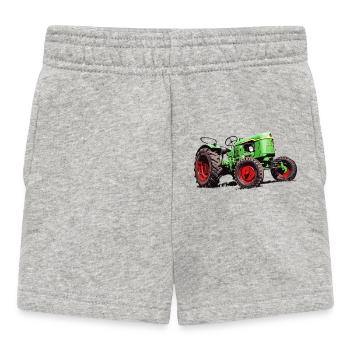 Tracteur ancien D25 - Short Bébé - gris chiné - Devant