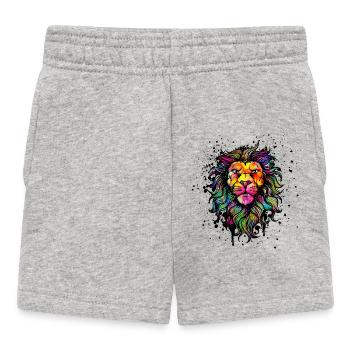 Löwe Zeichnen Illustration Graffiti Strassenkunst - Baby Shorts - Grau meliert - Vorne