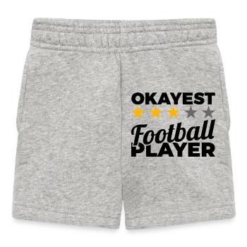 Joueur de football moyen - Short Bébé - gris chiné - Devant