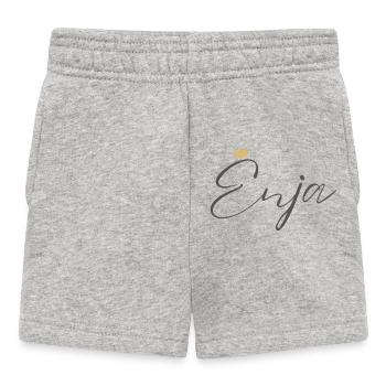 Prinzessin Enja Crown Hemd – Name mit Buchstabe E - Baby Shorts - Grau meliert - Vorne