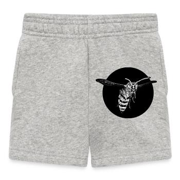 Guêpe - Abeille - Insecte - Short Bébé - gris chiné - Devant