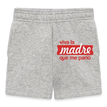 Longue vie à la mère qui m’a mis au monde - Short Bébé - gris chiné - Devant