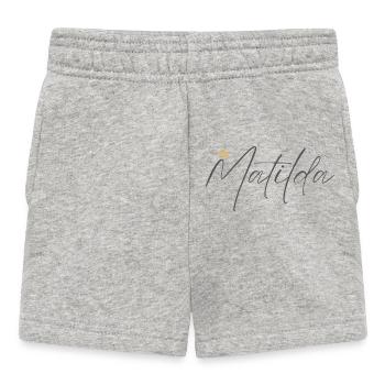 Chemise Princesse Matilda – Nom avec lettre M - Short Bébé - gris chiné - Devant