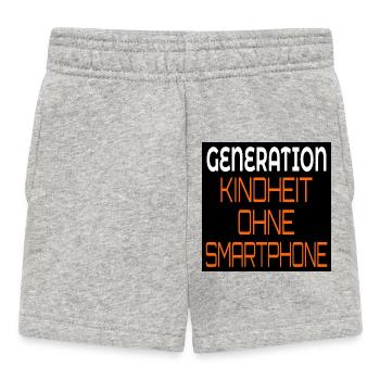 GENERATION KINDHEIT OHNE SMARTPHONE - Baby Shorts - Grau meliert - Vorne