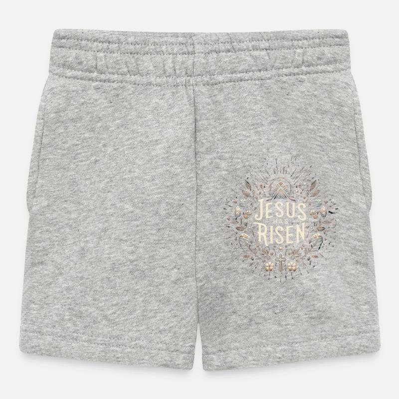 Cercle de Jésus est ressuscité - Short Bébé - gris chiné