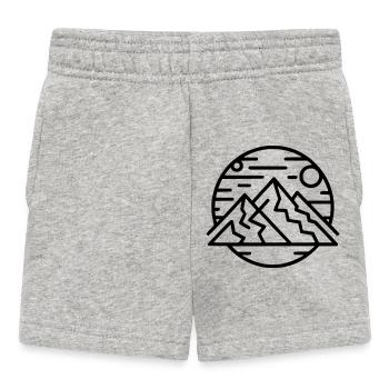 Abstrakte geometrische Art-Print - Baby Shorts - Grau meliert - Vorne