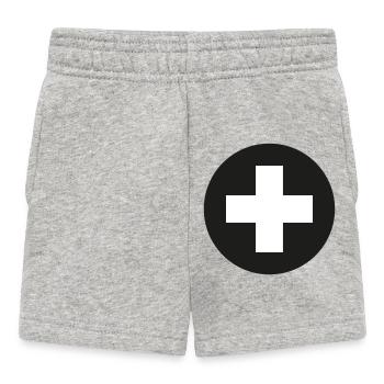 Plus Symbol - Baby Shorts - Grau meliert - Vorne