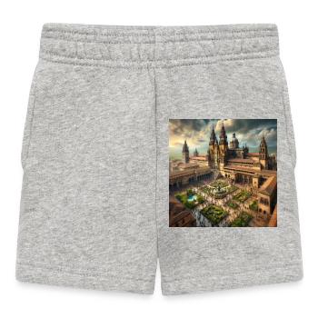 Kathedrale von Santiago - Baby Shorts - Grau meliert - Vorne
