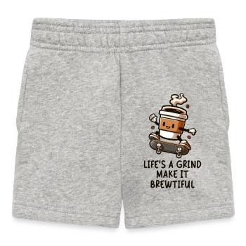 Mill of life on a skateboard - Baby Shorts - heather grey - Front