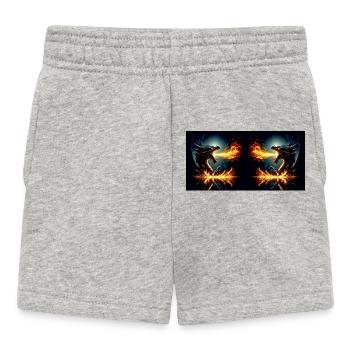 Flemish Fight - Baby Shorts - heather grey - Front