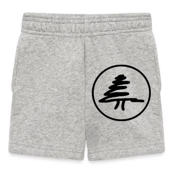 Tanne im Kreis - Baby Shorts - Grau meliert - Vorne
