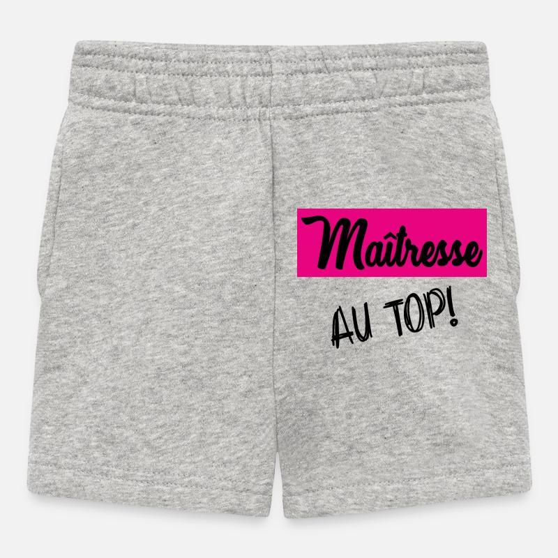 MERCI MAÎTRESSE - Short Bébé - gris chiné