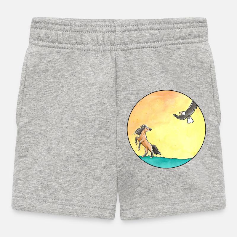 Vie de cheval sauvage II - Short Bébé - gris chiné