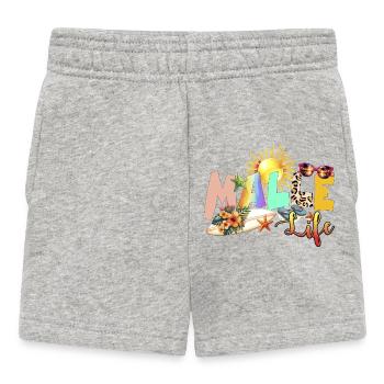 Beach Life Summer Vibe - Baby Shorts - heather grey - Front