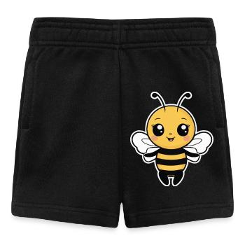 Kleine süße Biene, Babybiene - Baby Shorts - Schwarz - Vorne