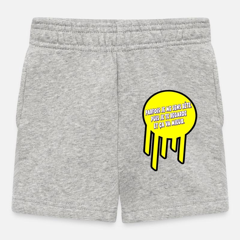 Parfois je me sens bête - Short Bébé - gris chiné