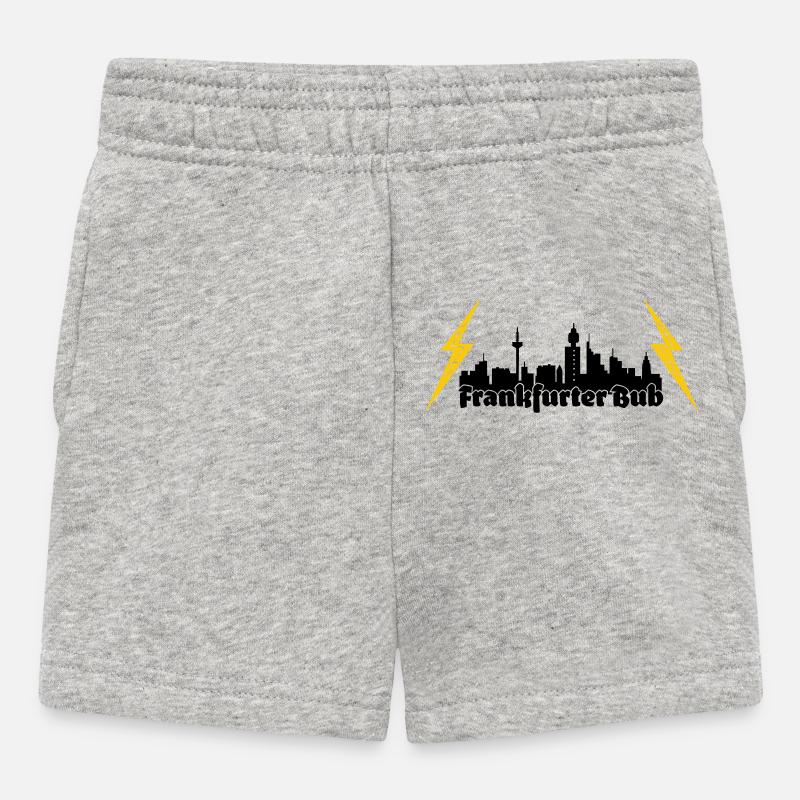 Frankfurter Bub ffm skyline - Baby Shorts - Grau meliert