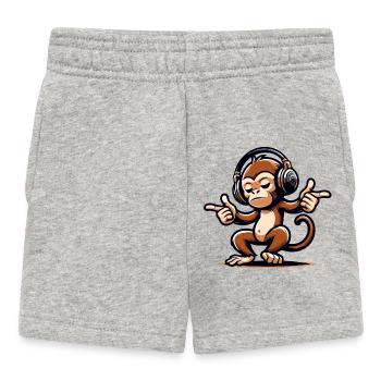 Der Mix Master Monkey - Baby Shorts - Grau meliert - Vorne