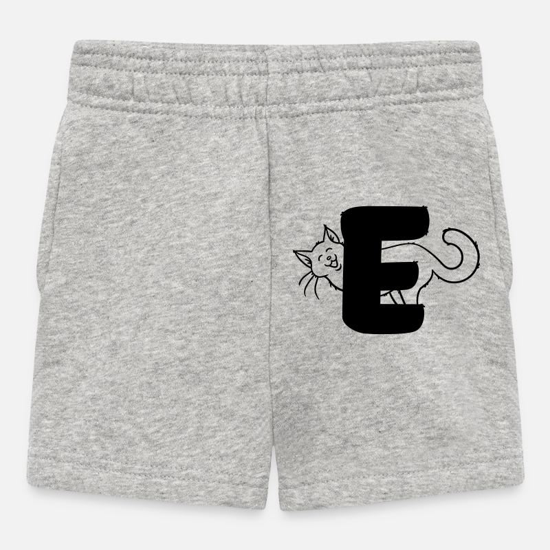 Lettre F du chat - Short Bébé - gris chiné